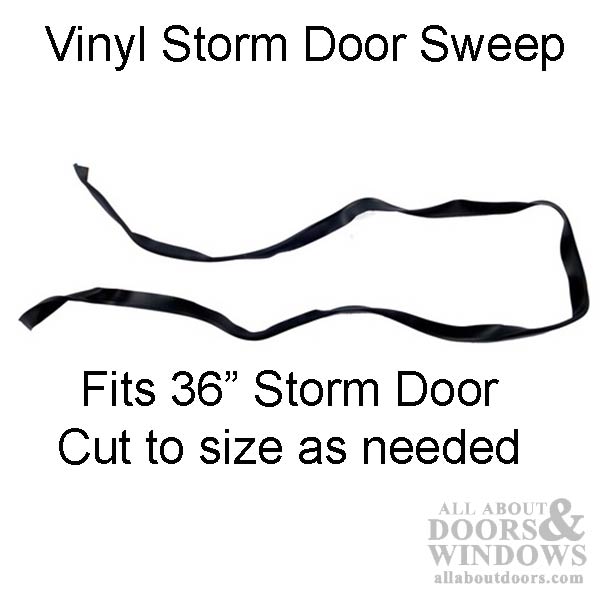Vinyl Storm OffSet Y Shape Door Sweep Larson OffSet Y Shape Draft Stopper - Black