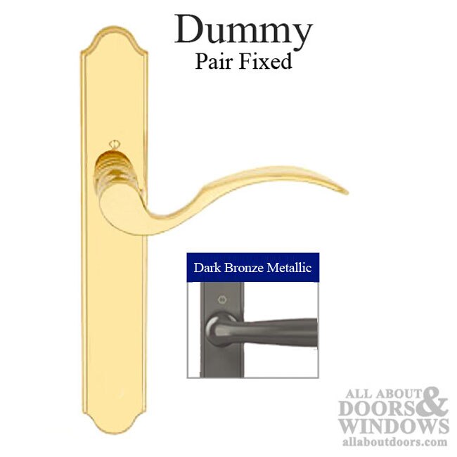 Munchen Dummy Handle Set – M112PL / 374N Fixed Pair – Dark Bronze Metallic – Hoppe Multipoint Trim