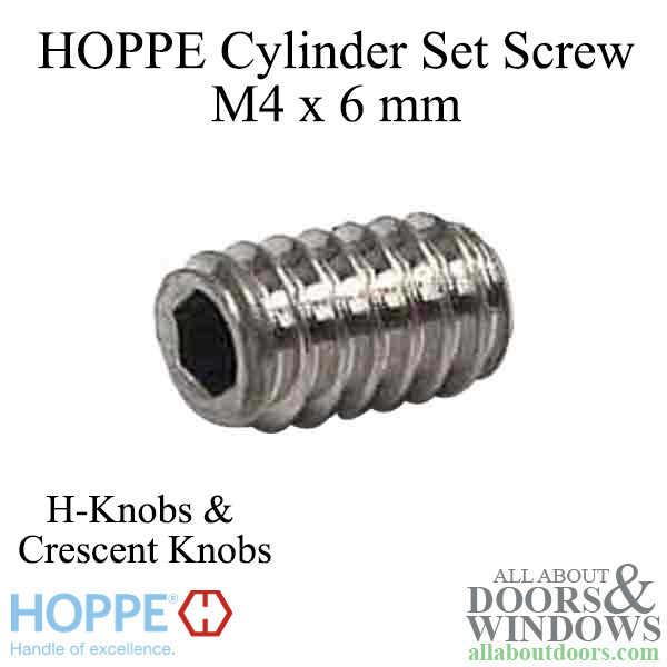 HOPPE set screw M4 x 6 mm used for H-knobs and crescent knobs