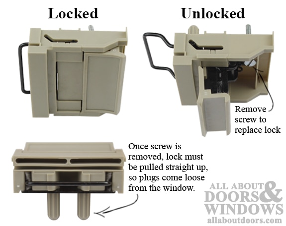 Peachtree casement window sash lock in various color options
