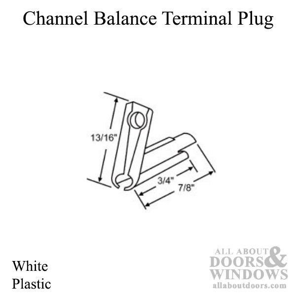 Peachtree Ariel non-tilt double hung balance end plug