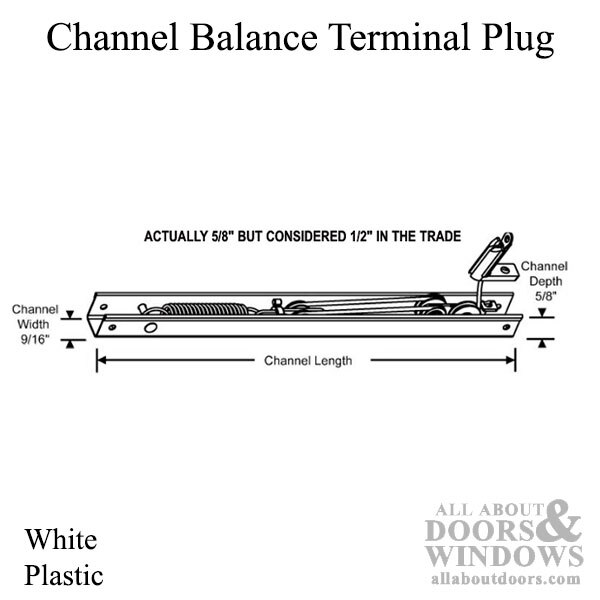 Peachtree Ariel non-tilt double hung balance end plug