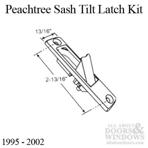 Peachtree Ariel Tilt Double Hung Sash Tilt Latch Kit - Driftwood