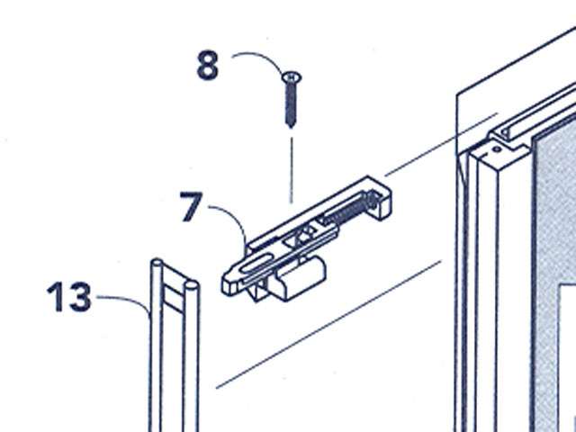 Tilt Latch for Peachtree Ariel DH Aluminum Upper Sash - Driftwood