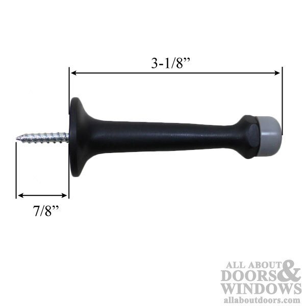 Baldwin Door Stop 3 Inch With Rubber Tip
