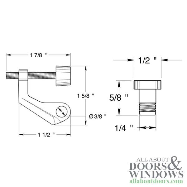 Specs: Brass Hinge Pin Stop – Adjustable Design
