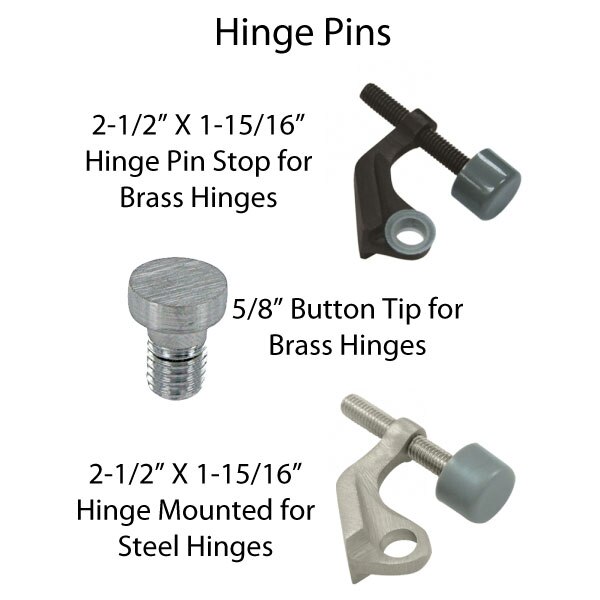 Hinge Pin Stop – Brass for Steel Hinges