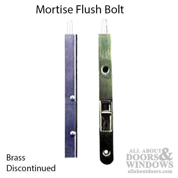 Discontinued FLUSH BOLT, MORTISE, 63/4, Face Plate Polished Brass