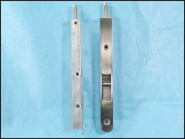 Discontinued 7 Inch Mortise Flush Bolt - Antique Nickel/Pewter