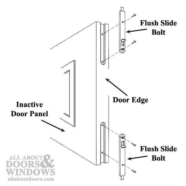 9" Magnum Flush Slide Bolt 3/8" Standard Profile, 5/8" Width Tip