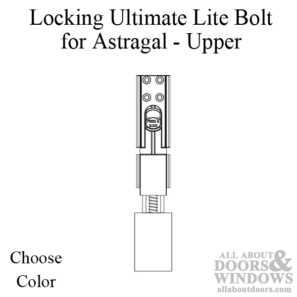Locking Ultimate Lite Bolt for Astragal, Upper position