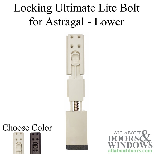 Locking Ultimate Lite Bolt for Astragal - Lower, Choose Color