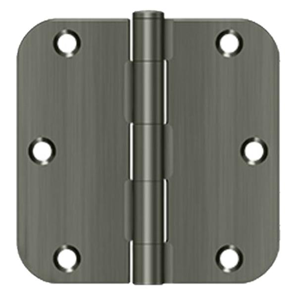 Nuk3y Residential 3.5" X 3.5" Ball Bearing Door Hinge, 5/8" Radius Corner, Square Edges