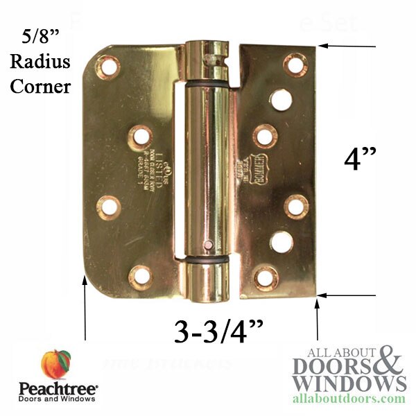 Peachtree Spring Door Hinge 4 x 3-3/4 for automatic door closing