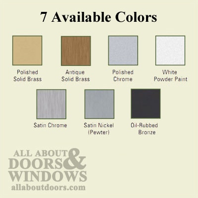 Door Guide Hinge Color Choices