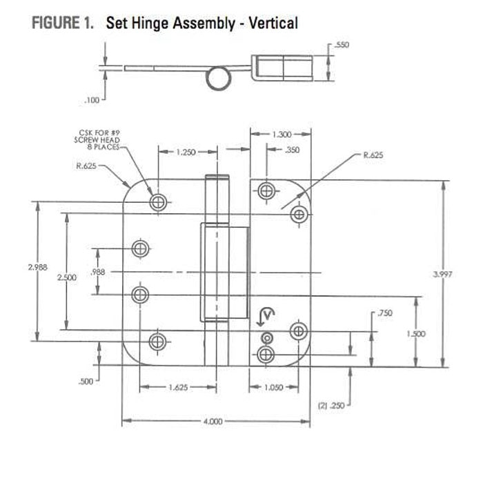 Adjustable Set Hinge assembly