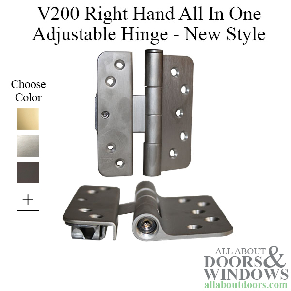 V200 left hand new style all in one adjustable door hinge