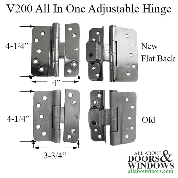 V200 Left Hand All-In-One Adjustable Hinge, New Style