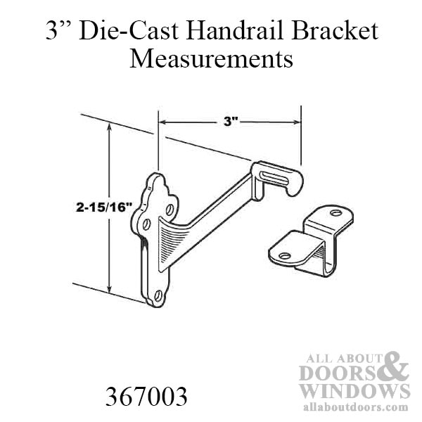 Die-Cast Handrail Measurements