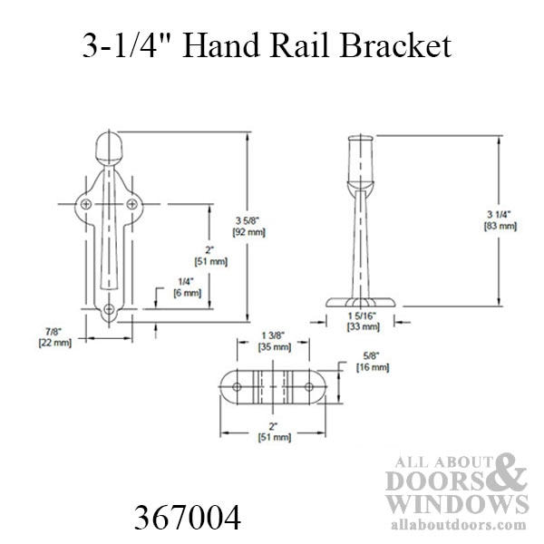 Handrail Bracket Dimensions