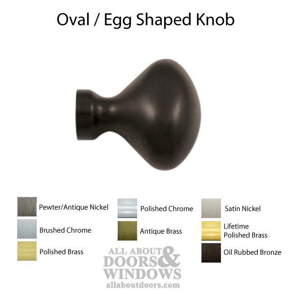 Oval Egg Shaped Knob - Cabinet and Furniture Hardware