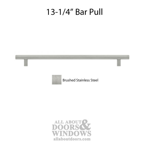 13-1/4" Bar Pulls, Solid Stainless Steel | Sleek Cabinet and Drawer Handles
