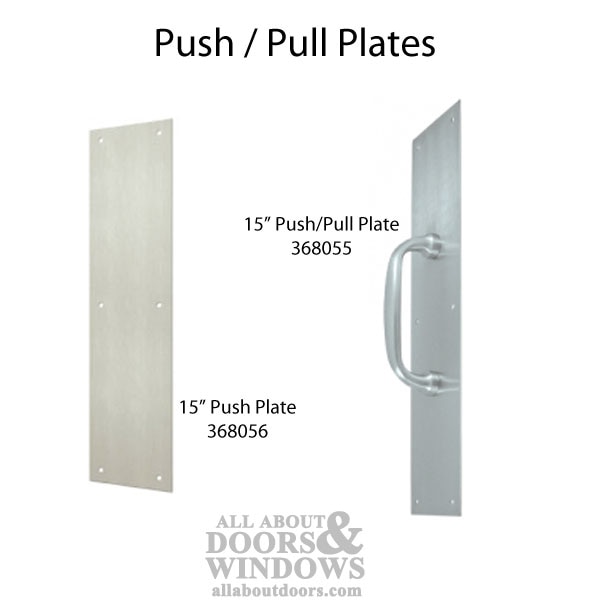 3 1 2 X 15 Push Plate Solid Brass Choose Finish