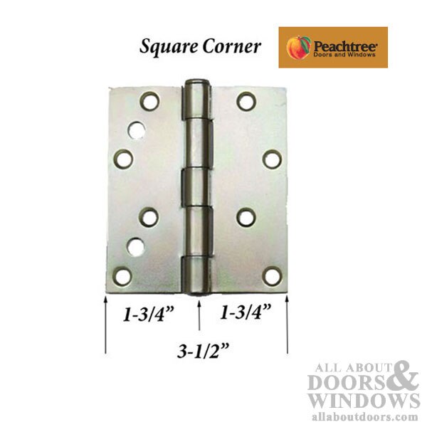 Peachtree Citadel Door Hinge 31/2 x 4 Dichromate Brass
