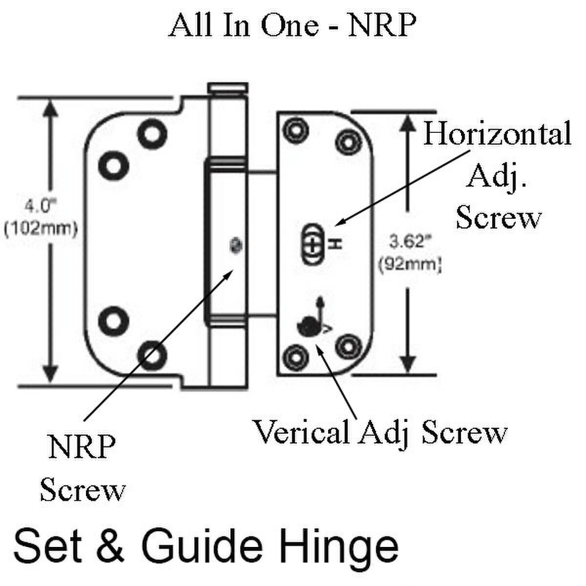 Horizontal Guide Adjustable Guide/Set Hinge