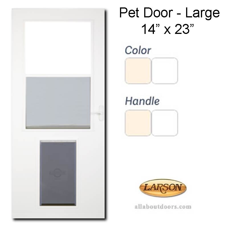 storm door with pet door