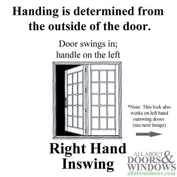 Peachtree IPD French Mortise Lock, Right Hand Inswing