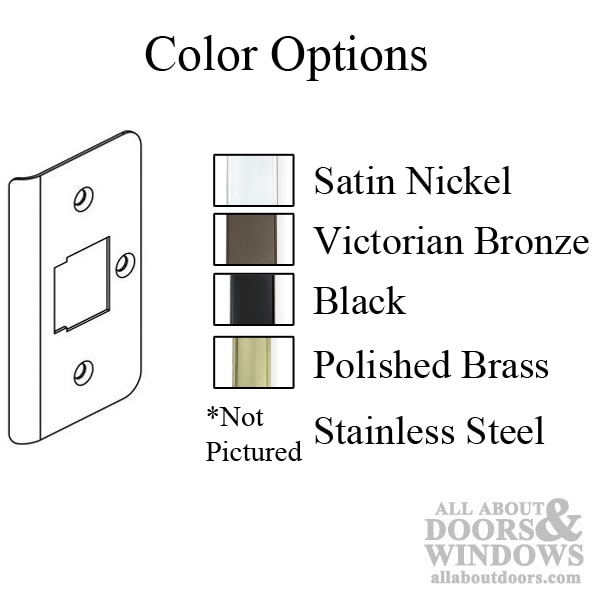 Set of 3 Peachtree IPD Strike Plates in various colors - Dimensional View