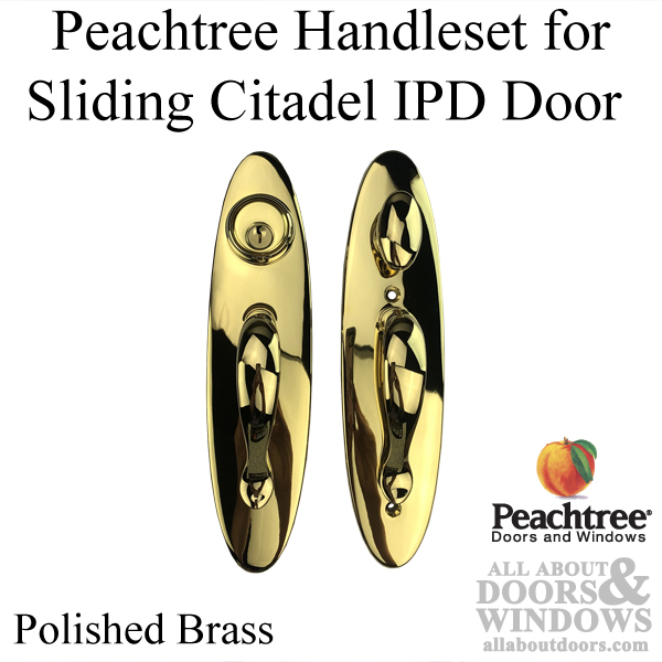 Ipd Citadel Peachtree Sliding Door Handle Set Polished Bras