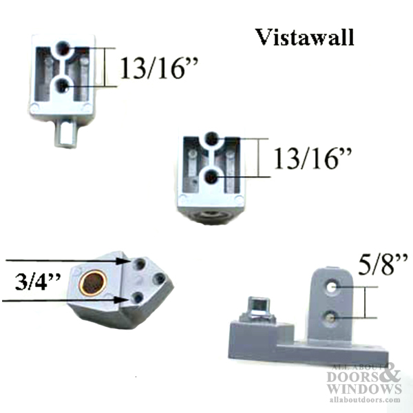 Commercial Aluminum Glass Doors Reversible 1/8" Offset Pivot Set Arch Vistawall 