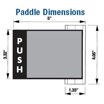 Push/Pull Paddle Dimensions