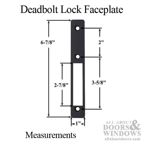 Deadbolt Lock Faceplate Dimensions