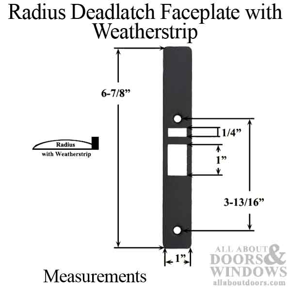 Deadlatch Faceplate Dimensions