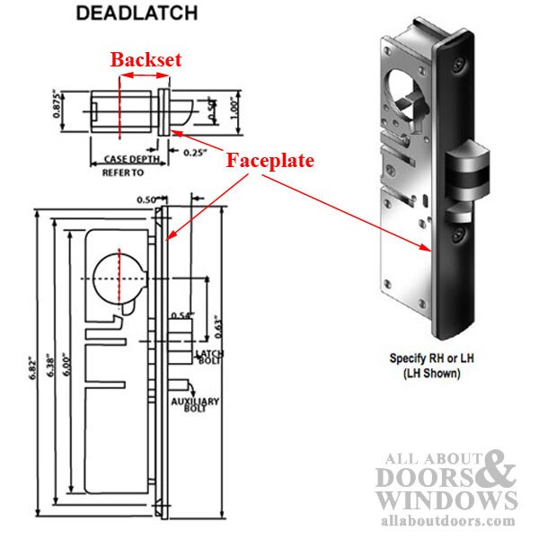 1-1/8in Deadbolt Lock W/Strip Face Plate - Grip Tight Tools DLA10