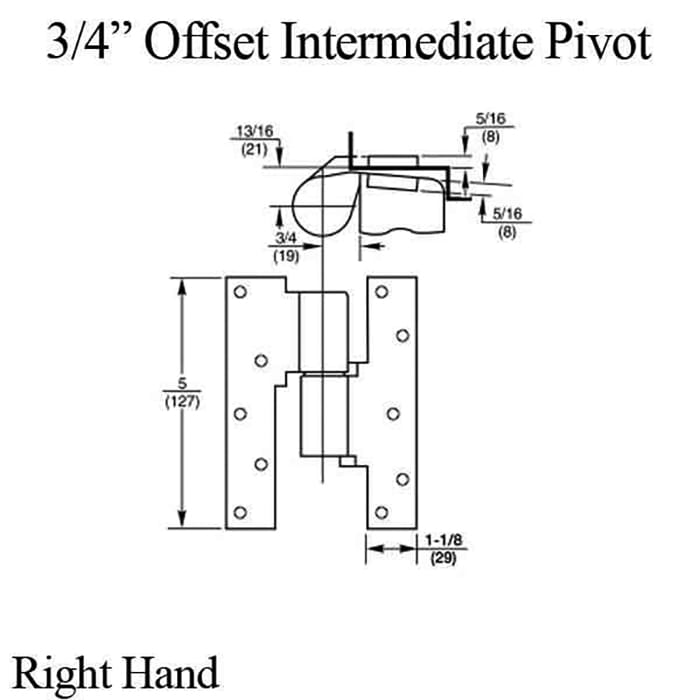Intermediate Pivot Set 380254 3/4 Inch Offset Intermediate Pivot