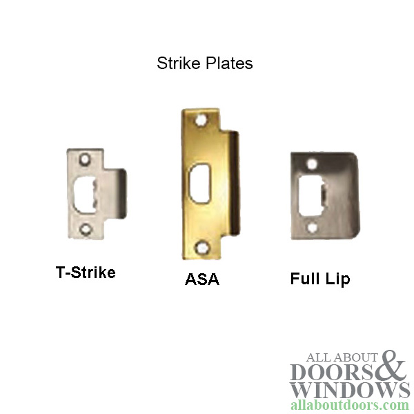 ASA Commercial Entry Lockset Strike Plate Stainless Steel