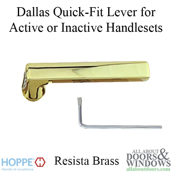 Dallas Lever Handle for HOPPE Active or Inactive Quick Fit Handle Set