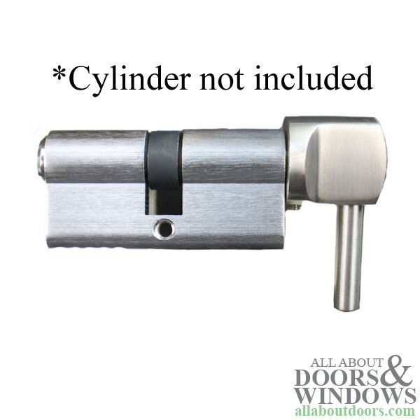 L-Knob only for Hoppe Non-Logo Stainless Steel Cylinder