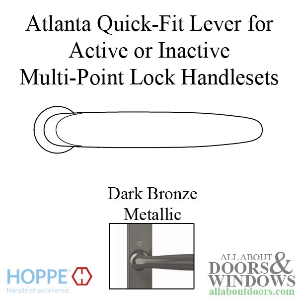 Hoppe Atlanta lever handle for active or inactive handlesets