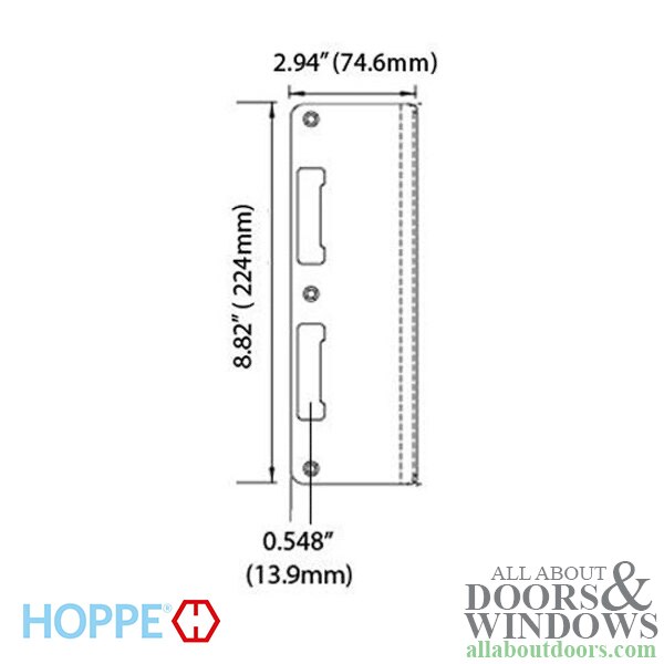 HOPPE Extra Wide Strike Plate