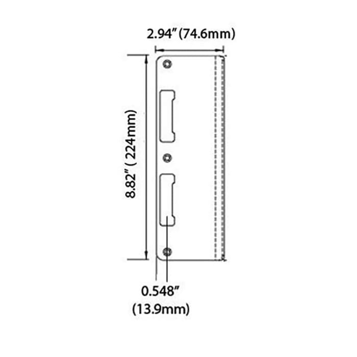 Extended Lip Strike Plates Square Corner - Door Locks Direct