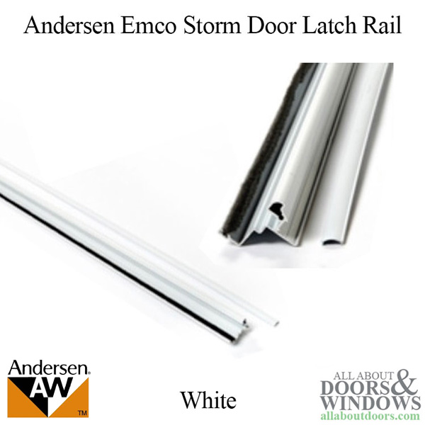 Andersen white latch rail for 1-1/2 inch thick emco storm door