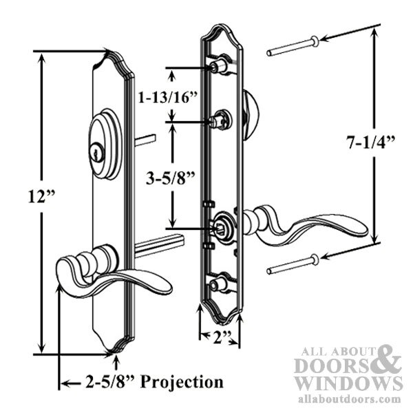 Active Keyed Hardware Dimensions