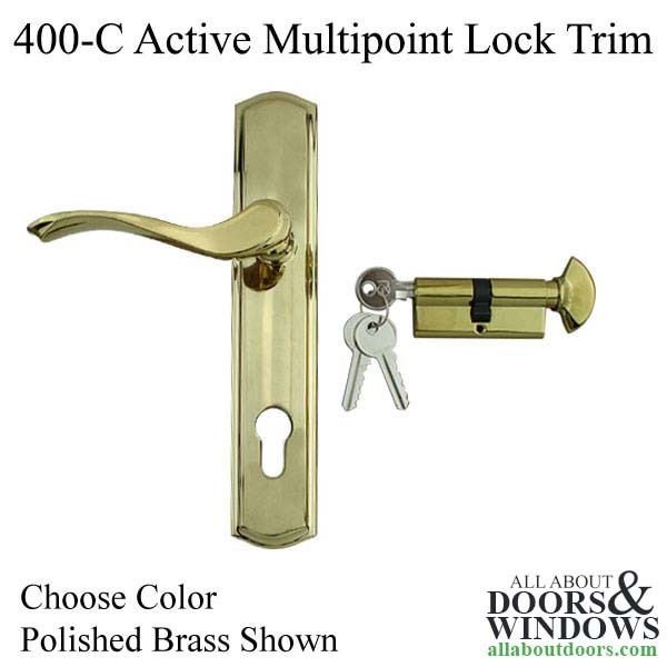 Active Handleset – 400C Euro Left Hand – Multipoint Lock Trim – Choose Color