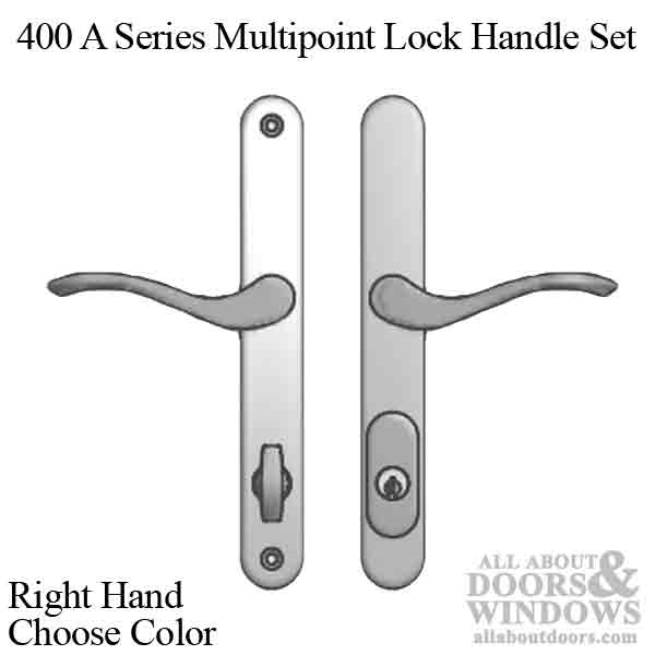 Amesbury 400A Active Handle Set – Right Hand – Multipoint Lock Trim – Choose Color
