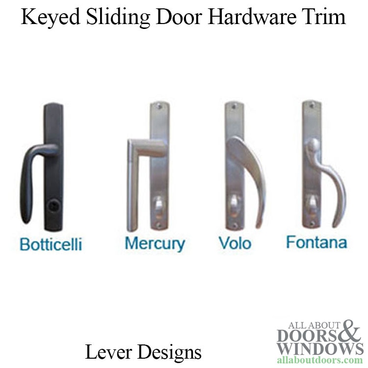 Fontana Keyed Entry Trim for Winkhaus Sliding Door Hardware Style Options